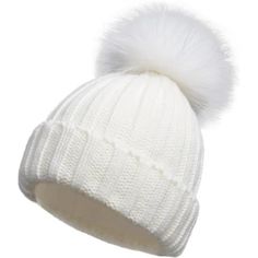 Product Details Fabric Type 100% Acrylic Care Instructions Hand Wash Only Origin Imported Fit Type Stretch Country Of Origin China About This Item Warm Beanie Hat:The Knit Hat Is Made Of 100% Soft Acrylic,With Faux Fur Pompom On The Top Of The Hat Which Is Thick And Comforta White Beanie With Fur Pom Pom, Adorabeezle Winterpop, Skater Beanie, Random Accessories, Tea Hats, Oprahs Favorite Things, Cute Beanies, White Beanies, Ski Cap