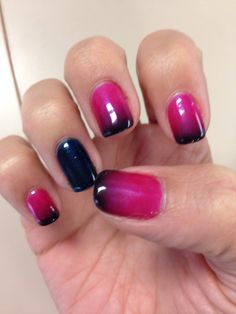 Pink and black nails Neon Pink And Black Nails, Hot Pink And Black Nails, Nail Designs Hot Pink, Pink And Black Nails, Pink Black Nails, Henna Nails, Manicure Nail Designs, Hot Pink And Black, Dip Nails