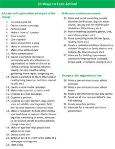 a green and white checklist with instructions on how to use the rules for an action plan