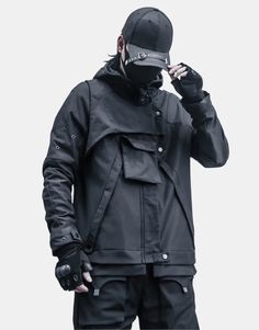 Japanese Techwear Jacket Korean Techwear, Neo Japan, Japanese Techwear, Techwear Ninja, Japanese Coat, Techwear Cyberpunk, Japan Samurai, Techwear Jacket, Techwear Outfits