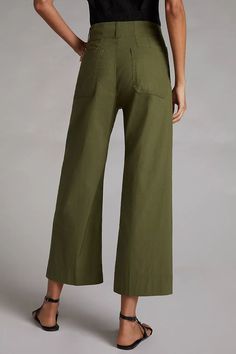 Maeve Colette Cropped Wide-Leg Pants | Anthropologie Cropped Wide Leg Pants, Warrior Queen, Pink Fits, Greek Goddess, Purple Flower, 50 Fashion, Leg Pants, Wide Leg Pants, Casual Pants