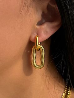 Double Gold Earrings Material: 18K Gold Plated over Premium 316L Stainless Steel Care: Water/ Sweat Resistant (No Discoloration or Tarnishing) Jewelry Product Shots, Summer Lifestyle, Earring Sale, Jewelry Online Shopping, Jewelry Shopping, Jewelry Inspo, Gold Fashion, Style Jewelry, Gold Gold