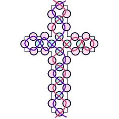 the cross is made up of circles