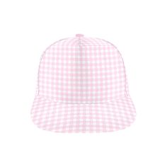 Baseball Cap, Pink Gingham Hat, Women's Baseball Cap, Pink Baseball Cap, Baseball hat, Unisex cap, Retro Cap, Retro Style Hat, Fashion Hat Handmade to order. Designed in California. Hand Sewn overseas. A cute design I created that was inspired by the gingham print in the 50s! A unique retro style baseball fashion cap find. Great for everyday use or as a fashion statement. Material: Chino Cotton Twill, Adjustable Snapback Strap All-Over Printing. Size: Brim: 2.95"; Crown: 5.12"; Circumference: 23 Pink One Size Fits Most Flat Cap, Pink Adjustable Flat Cap, Adjustable Pink Flat Cap, Adjustable Flat Brim Hat For Picnic, Adjustable White Hat For Picnic, Adjustable Curved Brim Hat For Picnic, Plaid Adjustable Curved Brim Hat, Adjustable Plaid Hat With Curved Brim, White Curved Brim Hat For Picnic