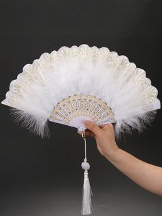 Rococo Garden, Gatsby Gala, Fan Dance, Neutral Accessories, Retro Fan, Show Dance, Feather Decor, Japanese Sweet