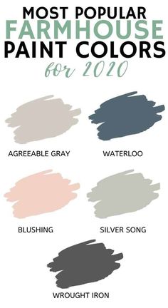 the best farmhouse paint colors for your home with text overlaying it that says,