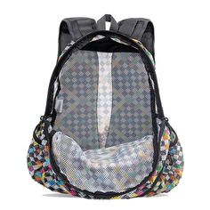 J World Mesh Backpack is lightweight and durable see-through backpack. The spacious main compartment fits large items such as binders and textbooks. This backpack is perfect for students that are required to wear one for school as well as for people that need to carry wet towels and clothing after an intense workout. Nylon Backpack For Back To School, Nylon Backpack For End Of School Year, Multicolor Large Capacity Backpack For School, Multicolor Nylon Bag For End Of School Year, Multicolor Standard Backpack For Study, Student Mesh Bags For Back To School, Multicolor Nylon Bags For School, Multicolor Large Capacity Backpack For Students, Multicolor Backpack For Back To School And Outdoor