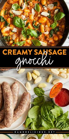 You're just 30 minutes away from this easy meal in one pot! Cooked with Italian sausage and spinachin the best tomato cream sauce, this potato gnocchi recipe will become one of your favorite weeknight dinner ideas. Save this pin and try this Creamy Sausage Gnocchi today!