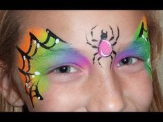 Spider Face Painting, Halloween Face Painting, Diy Face Paint, Web Face, Spider Face, Monster Makeup, Face Painting Tutorials, Painting Halloween