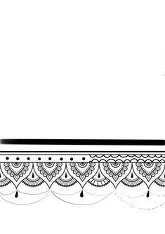 a black and white drawing of a window sill with an ornate design on it