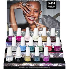 This gel nail polish chipboard display contains:15 – GelColor 15 mL – 0.5 Fl. Oz. (1 per shade)Shades include: Go Big or Go Chrome, The Pearl of Your Dreams, Tealing Festive, Decked to the Pines, Rhinestone Red-y, Feelin' Berry Glam, Charmed, I'm Sure, Pink, Bling and Be Merry, Merry & Ice, Snow Holding Back, Sleigh Bells Bling, Bring Out the Big Gems, Pop The Baubles, I Pink It's Snowing, OPI'm a Gem1 – GelColor Stay Strong Base Coat1 – GelColor Stay Shiny Top Coat1 &nda Sleigh It Nail Polish, Nail Polish Baubles, Opi Colors, Long Lasting Nail Polish, Classic Nails, Soak Off Gel, Stay Strong, Base Coat, Gel Color