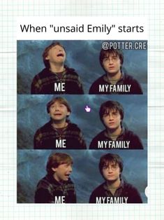 the faces of harry potter and his family