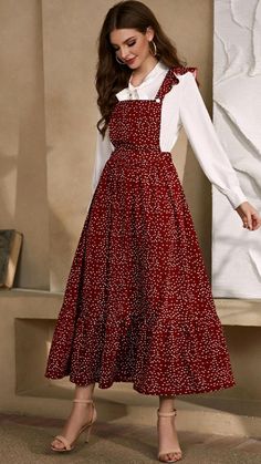 Overall Dress, Mode Inspiration, Looks Vintage, Modest Dresses, Trendy Dresses, Modest Outfits, Stylish Dresses