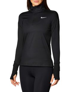 PRICES MAY VARY. Front half-zip closure with zipper garage Long sleeves with thumbhole cuffs Stand collar Dry fabric keeps you dry and comfortable Machine wash, tumble dry Imported Be comfortable mile after mile on your morning run in this sweat-wicking half-zip top that keeps you dry so you can keep focused. Functional Moisture-wicking Half-zip Activewear, Functional Half-zip Go-dry Activewear, Functional Go-dry Half-zip Activewear, Half-zip Running Tops, Technical Half-zip Workout Tops, Technical Half-zip Tops For Workout, Sporty Half-zip Go-dry Tops, Black Half-zip Activewear For Training, Nike Fall Running Activewear