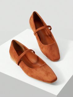 COMFORTABLE VERSATILE SQUARE TOE FLATS Brown Fashionable    Plain    Women Shoes, size features are:Bust: ,Length: ,Sleeve Length: Lipstick Liner, Mini Makeup, Brown Flats, Pointed Toe Flats, Bangle Set, Bow Hair Clips, Pink Brown, Womens Flats, Kid Shoes