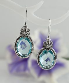 Silver Topaz Teardrop Earrings, Silver Teardrop Topaz Earrings, Silver Blue Topaz Drop Earrings, Silver Topaz Dangle Earrings, Topaz Earrings For Pierced Ears, Elegant Nickel-free Blue Topaz Jewelry, Elegant Turquoise Crystal Earrings Nickel Free, Elegant Turquoise Nickel-free Crystal Earrings, Elegant Blue Topaz Nickel-free Earrings