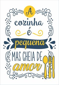 a poster with the words in spanish, and an image of a knife, fork, spoon