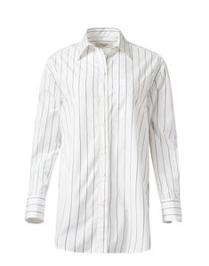 corolla-white-striped-silk-panel-blouse_product.jpeg White Blouse With Shirttail Hem And Placket, White Blouse For Workwear With Shirttail Hem, Classic White Blouse With Placket, Timeless White Tops For Daywear, Timeless White Cotton Blouse, Timeless White Workwear Tops, White Timeless Top With Relaxed Fit, Timeless White Relaxed Fit Top, Timeless White Tops For Workwear