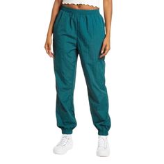 New With Tags Never Worn Green Nylon Parachute Pants Athleisure, Green Nylon Parachute Pants For Athleisure, Green Nylon Bottoms With Elastic Waistband, Casual Green Nylon Pants, Green Nylon Long Pants, Green Nylon Athleisure Cargo Pants, Green Nylon Cargo Pants In Athleisure Style, Green Nylon Cargo Pants, Athleisure Style, Green Nylon Cargo Pants For Athleisure