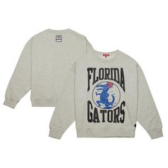 Gear up on cooler days with this Florida Gators Oversized Logo pullover sweatshirt from Mitchell & Ness. Soft fabric, a lightweight design and a classic crew design provide a comfortable fit and feel. The Florida Gators details offer the perfect throwback touch for all game days.Gear up on cooler days with this Florida Gators Oversized Logo pullover sweatshirt from Mitchell & Ness. Soft fabric, a lightweight design and a classic crew design provide a comfortable fit and feel. The Florida Gators details offer the perfect throwback touch for all game days.PRODUCT FEATURESPulloverMaterial: 60% Cotton/40% PolyesterOfficially licensedHeat-sealed print graphicsMachine wash, tumble dry lowCrew neckImportedLong sleeveBrand: Mitchell & NessLightweight sweatshirt suitable for mild temperatures Color Florida Gators, Comfy Fits, Heather Gray, Soft Fabric, Heather Grey, Soft Fabrics