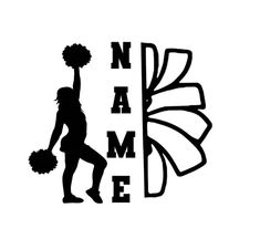 a cheerleader is silhouetted against the wall with her pom - poms