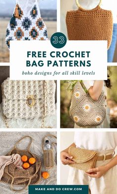 free crochet bag patterns for all skill levels