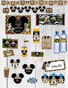 mickey mouse birthday party printables and decorations