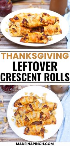 Don't let delicious Thanksgiving leftovers go to waste! Use them to make Thanksgiving leftover crescent rolls. If you want a new way to turn your Thanksgiving dinner leftovers into a delicious new meal, this Thanksgiving crescent roll recipe repurposes those leftovers into additively delicious stuffed crescent rolls you and your family will gobble up. Also perfect for Friendsgiving or holiday parties! #thanksgiving #leftovers Leftover Thanksgiving Ham, Thanksgiving Crescent Rolls, Roll Appetizers, Crescent Roll Recipe, Stuffed Crescent Rolls, Crescent Roll Appetizers, Easy Lunch Idea, Croissant Roll, Thanksgiving Favorites