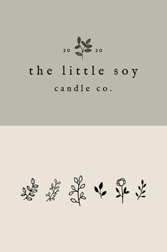 the little soy candle co logo and brand identity design by graphic art studio, london