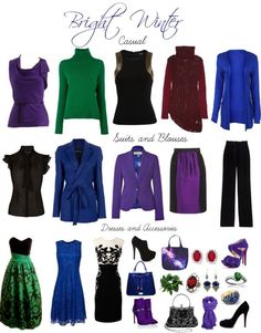 Bright Winter Capsule Wardrobe, Winter Skin Tone, Winter Dark