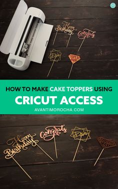 how to make cake toppers using cricut accesss on an appliance