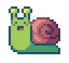 an image of a snail that is pixelated