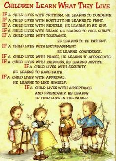 children learn what they live poem