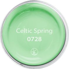 a green gel with the words celtic spring on it