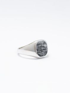 Stone Rings For Men, Fair Trade Jewelry, Signet Ring Men, Silver Signet Ring, Rare Stone, Stone Inlay, Jewelry Brand, Mens Wedding Rings, Recycled Sterling Silver