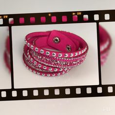 Hot Pink Double Wrap Bracelet With Rhinestones, Fits Up To 7” C9 Adjustable Pink Crystal Bracelet With Sparkling Stones, Pink Crystal Bracelet With Rhinestones, Silver Jeweled Crystal Bracelet With Cubic Zirconia, Crystal Bracelet With Rhinestones And Cubic Zirconia, Adjustable Pink Crystal Bracelet With Rhinestones, Pink Adjustable Crystal Bracelet With Rhinestones, Glamorous Silver Crystal Bracelet With Rhinestones, Silver Jeweled Bracelet With Cubic Zirconia, Glamorous Silver Jeweled Crystal Bracelet