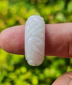 Rare Hand Carved Jadeite Round Ring Band or Thumb Ring US Size | Etsy Vietnam Jadeite Ring, 4 Grade, Thumb Ring, Jade Ring, Round Rings, Thumb Rings, Apple Green, Ring Band, Band Rings