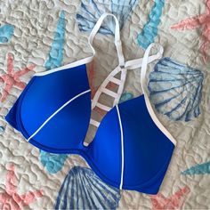 Price Firm, No Trades! Nwot (Online Order, Did Not Come With Price Tags). Size Medium D-Dd, Cobalt Blue, Pull On Fit Blue Underwire Swimwear With Straps, Blue Padded Triangle Swimwear, Padded Blue Swimwear For Pool, Blue Beachwear Swimwear With Straps, Padded Blue Swimwear, Blue Padded Swimwear For Swimming, Blue Strappy Sports Swimwear, Blue Lined T-back Swimwear, Blue Sports Swimwear With Padded Cups