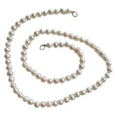 These are dainty lustrous cultured pearls. 16” length with two 14k Yellow gold large jump rings on each end to accommodate your choice of charm enhancer or closure. each pearl is 5.5 mm This strand of pearls are a fun modern take on the typically traditional Pearl necklace. FOLLOW US TO SEE MORE PHOTOS OF OUR JEWELRY ON INSTAGRAM @HEIRLOOMPAVE If you have any questions about our jewelry or custom design request, please ask! We will respond within the business day. Jump Rings, Cultured Pearls, Pearl Necklace, Custom Design, Yellow Gold, Gold