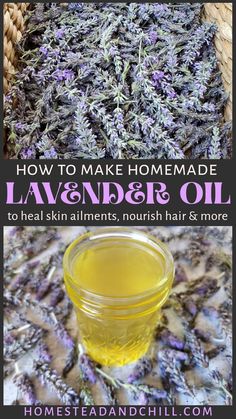 how to make homemade lavender oil for hair and skin with nourishment or chemicals