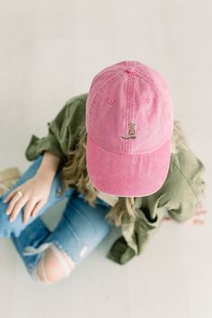 Pictured: Hot Pink Hat (1st Picture), Cactus Hat (2nd Picture). Looking for the kids version? Find it here: https://jnhdesignatx.etsy.com/listing/1767633391/ We use Adams brand caps that are made from high-quality 100% lightweight, breathable cotton; these are pigment-dyed and have a worn-in/lived in look to them similar to Comfort Colors! They are a perfect, everyday staple for all your outfits. On the back, there is a tuck-away leather back strap with antiqued brass buckle and grommet to size Pink Casual Dad Hat With Curved Brim, Casual Pink Cotton Baseball Cap, Casual Pink Flat Brim Baseball Cap, Casual Pink Cap Hat, Casual Flat Brim Pink Hats, Casual Pink Cap, Casual Pink Flat Brim Hat, Pink Flat Bill Casual Hat, Pink Casual Flat Bill Hat