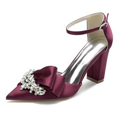 Category:Wedding Shoes,Pumps; Upper Materials:Satin; Embellishment:Rhinestone; Season:Spring,Summer; Heel Type:Chunky Heel; Gender:Women's; Size Suggestion:standard size, select your usual size; Toe Shape:Pointed Toe; Type:Wedding Heels,Bridal Shoes,Bridesmaid Shoes; Style:Elegant,Fashion; Heel Height(inch):3-4; Outsole Materials:Rubber; Occasion:Party; Closure Type:Ankle Strap; Listing Date:08/01/2023; Production mode:Self-produce; 2024 Trends:Ladies Shoes Valentines Gifts; Foot Length:; Foot W Closed Toe Wedding Shoes, Wedding Gifts For Men, Yellow Bridesmaid Dresses, Elegant High Heels, Headpiece Jewelry, Bridesmaid Shoes, Prom Dresses Vintage, Bridesmaid Accessories, Prom Jewelry