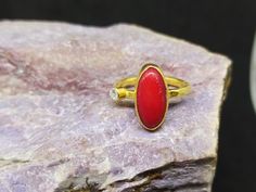 ARTSMYRNA METAL: 925k Silver GEM: Coral Diameter Stone Size: 10x6 mm COATING: 24k gold over (We can made a special type of coating for your personal preference ) MATERIEL : 925K Sterling Silver ( Some of my items vermeil gold over silver for looks rich . But i can finish in silver too ) RING SIZE: 6 (your desired size is made) SPECIAL ORDER IS MADE. If you send us a photo of your desired model (you can send your gem.) We can do it for you. We can make any design you want with natural gem. YOU JU Red Oval Enamel Ring For Gift, Oval Red Enamel Ring For Gift, Red Gemstone Enamel Ring Gift, Red Enamel Ring With Gemstone Gift, Red Enamel Gemstone Ring For Gift, Red Enamel Fine Jewelry Ring As Gift, Red Enamel Ring Fine Jewelry As Gift, Red Enamel Ring Fine Jewelry For Gift, Oval Enamel Ring With Gemstone Gift