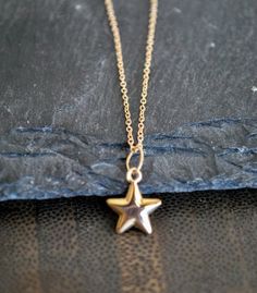 ****This necklace is made with 14k solid gold chain and a 14k solid gold  star pendent as well. (Jumprings & clasp is solid, as you can see on last picture also  clasp market 14.k.gold)***Beautiful necklace for everyday wear. ***Necklace is available in 16" or 18" please choose the length. ***Pendent is just under .5'' long.***Please insure this item. Seller is not responsible if lost or stolen if you are international buyer. Yellow Gold Sterling Silver Star Charm Necklace, Sterling Silver Star Charm Necklace In Yellow Gold, Yellow Gold Star Necklaces With Starfish Charm, 14k Gold Star Charm Necklaces, 14k Gold Star Charm Jewelry, Gold Star-shaped Sterling Silver Charm Necklace, Gold Star Charm Necklace In Sterling Silver, 14k Yellow Gold Necklaces With Star Charm, Gold Star-shaped Jewelry With Polished Finish