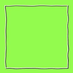 a square frame on a green background