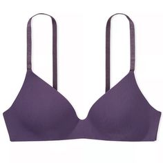 Victoria’s Secret T-Shirt Wireless Bra Size 40c New With Tags Beautiful Purple Color With Ribbed Look And Logo On The Straps No Wire - Wireless Wireless Bra, T Shirt Bra, Bra Sizes, Purple Color, Color Purple, Women's Intimates, Victoria’s Secret, Victoria's Secret, Fashion Outfits