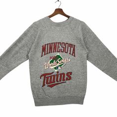 Twin Sweater, College Crewneck Sweatshirts, University Logo, Minnesota Twins, Classic Logo, Vintage Nike, Printed Sweatshirts, Vintage 70s, Vest Jacket