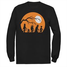 Get into the Halloween spirit by wearing this Halloween-themed Star Wars long-sleeved graphic tee. Get into the Halloween spirit by wearing this Halloween-themed Star Wars long-sleeved graphic tee. Crewneck Long sleevesFABRIC & CARE Cotton Machine wash Imported Color: Black. Gender: male. Age Group: adult. Halloween Silhouette, Star Wars Graphic Tees, Halloween Silhouettes, Halloween Long Sleeve, Halloween Spirit, Halloween Tees, Adult Costumes, Spirit Halloween, Halloween Treats