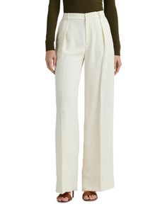 Lauren Ralph Lauren Pleated High Rise Wide Leg Pants Ralph Lauren Wide-leg Pants For Work, Elegant Ralph Lauren Wide-leg Pants, Chic Ralph Lauren Wide-leg Pants, Chic Ralph Lauren High-waisted Pants, Chic High-waisted Ralph Lauren Pants, Chic High-waisted Pants By Ralph Lauren, Ralph Lauren Elegant Wide Leg Bottoms, Elegant Ralph Lauren Wide Leg Bottoms, Elegant Ralph Lauren Wide-leg Bottoms