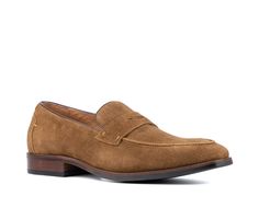 Superfluous designed, the James loafers bring a timeless flair to your ensembles. Classic almond toe dress shoe featuring an iconic penny keeper strap for a sophisticated touch. Premium quality Leather or Suede upper, Slip on for easy entry,1.1\ stacked block heel, Squared Moc toe, Leather / Cotton combination footbed, Rubber outsole | Men's Vintage Foundry Co James Loafers in Tan Size 10 The James, Dress Shoe, Tan Brown, Size 13, Vintage Men, Block Heels, Dress Shoes, Premium Quality, Loafers